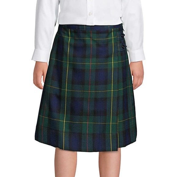 Lands' End Bottoms Lands End School Uniform Plaid Aline Skirt Below